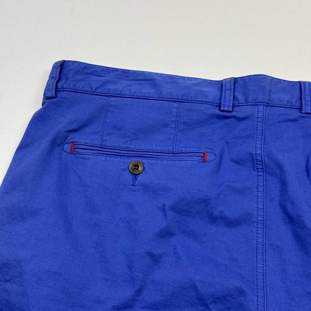 Robert Graham Shorts Mens‎ 42 Blue Classic Fit Stretch Casual Chino Flat Front